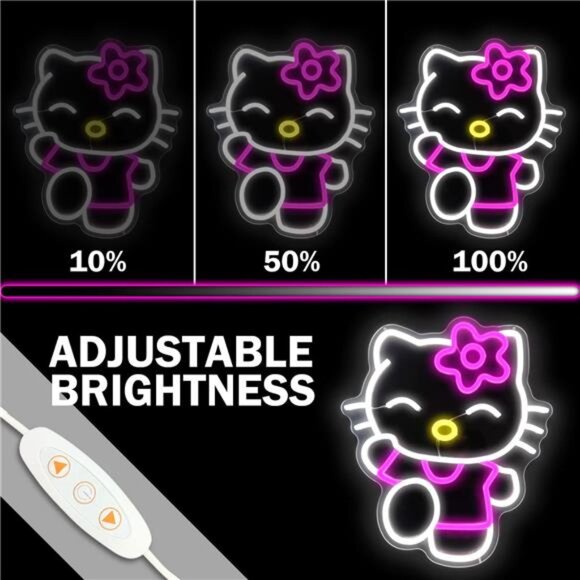 Hello Kitty LED Neon Sign Light Cute Cat Anime Room Game Gamer GIFT Collection - Picture 4 of 7